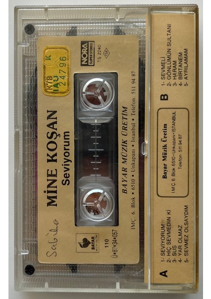Mine Koşan Seviyorum Kaset (Orijnal Dönem Kağıt Baskı Kaset) fiyatları