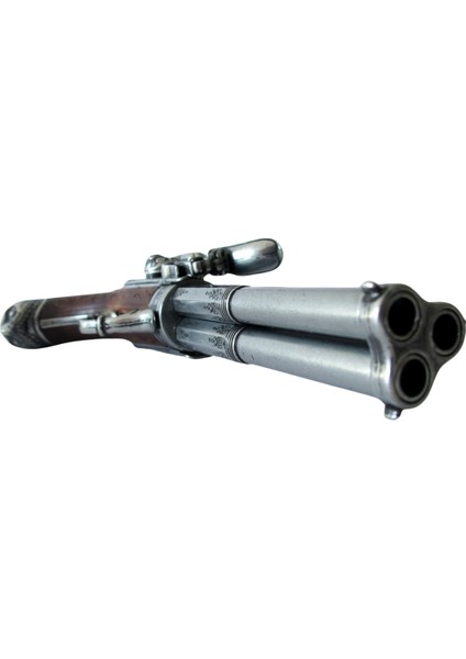 Denix 18. Yüzyıl Fransa 3 Namlulu Çakmaktaşlı Model Metal Koleksiyonluk Dekoratif Obje fırsatları