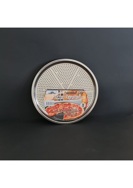 Yuvarlak Paslanmaz Çelik Pizza Tepsisi 28 cm – Delikli Fırın Tepsisi fiyatları