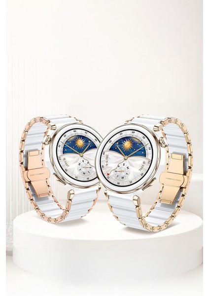 Huawei Watch Gt6 41MM / Gt5 41MM / Gt5 Pro 42MM / Gt4 41MM Uyumlu Paslanmaz Çelik Baklalı Metal Kordon 18MM fiyatları