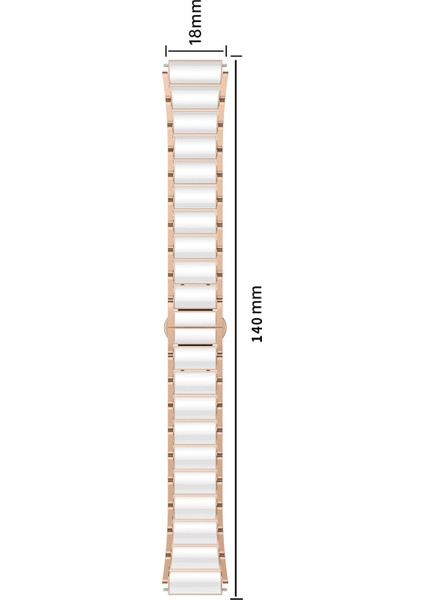 Huawei Watch Gt6 41MM / Gt5 41MM / Gt5 Pro 42MM / Gt4 41MM Uyumlu Paslanmaz Çelik Baklalı Metal Kordon 18MM fırsatları