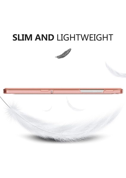 Samsung Galaxy Tab A9 Plus 11 Inç Kılıf Smart Uyku Modlu Standlı Şeffaf Kapaklı SM-X210 (Uyumlu) modelleri