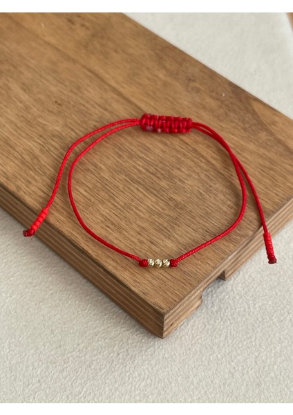 14 Ayar Altın 3 Dorikalı Zarif Altın Bileklik