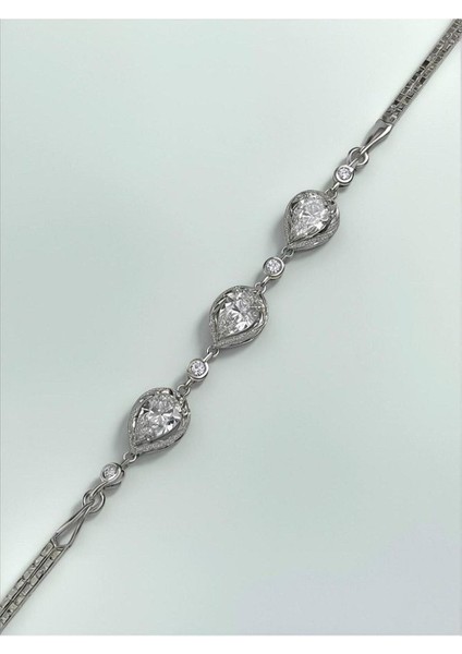 925 Ayar Gümüş Damla Bileklik Kadın