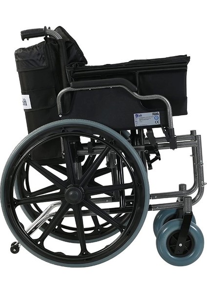 Golfi Standart Manuel Tekerlekli Sandalye Büyük Beden | Sağlam Gövde, 205 kg Taşıma Kapasitesi G140 modelleri