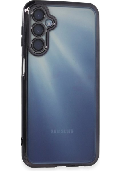 Samsung Galaxy A15 4g Crystal Shield Lensli Silikon (Lens Protector / Kamera Koruyucu Kılıf) - Mor