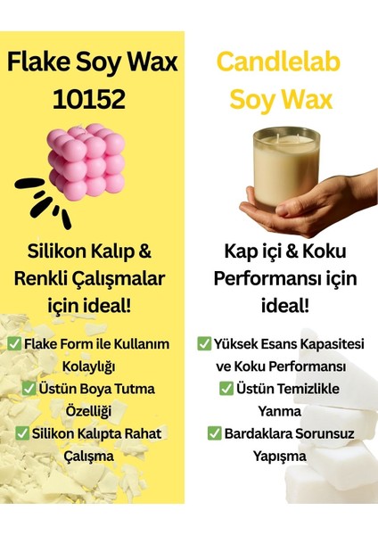 Soya Wax 12 kg - Sertifikalı Ab Üretimi %100 doğal Soya Mumu (Parafin İçermez) fiyatları