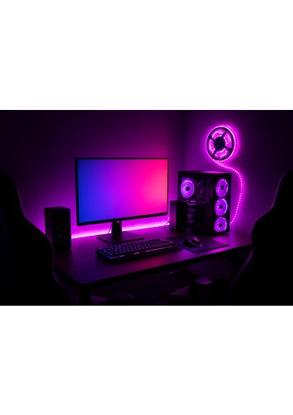 Pembe Şerit LED