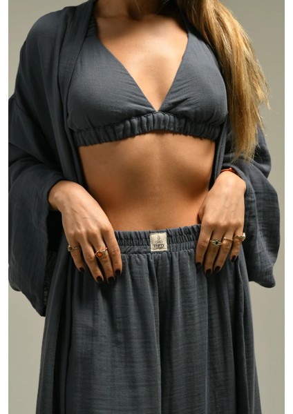 Organik Pamuk Baggy Şalvar Pantolon Yoga Pantolonu