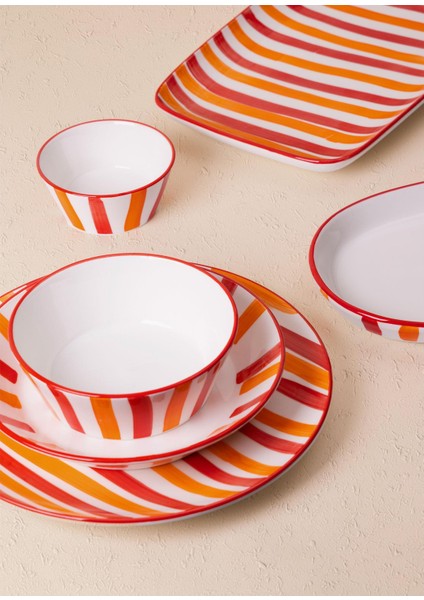 Joy Yemek Takımı 6 Kişilik 24 Parça Kırmızı 2402 modelleri