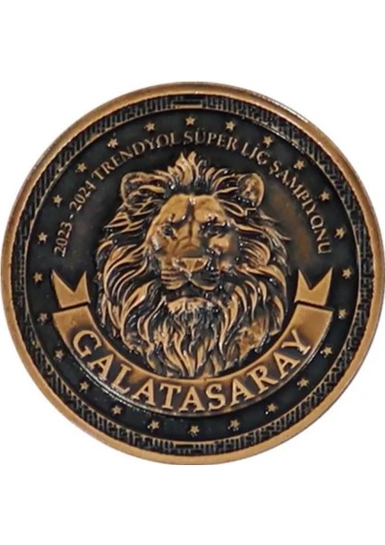 Galatasaray 2023-2024 Süperlig Şampiyonu Bronz Hatıra Para, Çil, Sertifikalı Kutulu fiyatları