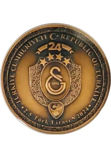 Galatasaray 2023-2024 Süperlig Şampiyonu Bronz Hatıra Para, Çil, Sertifikalı Kutulu modelleri