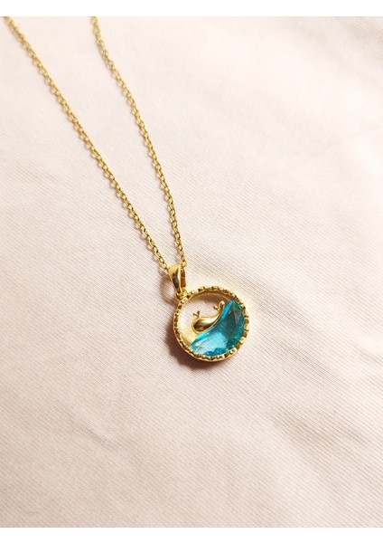 Balina Mavi Çelik Kolye