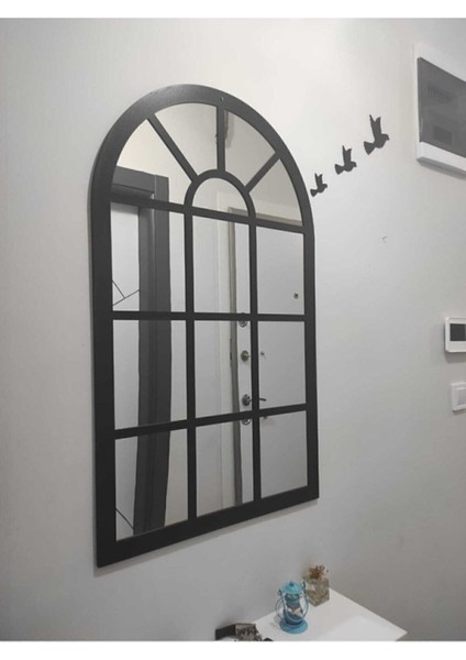 Şık 3'lü 60X40 cm Pleksi Aynalı Dekoratif Pencere Seti