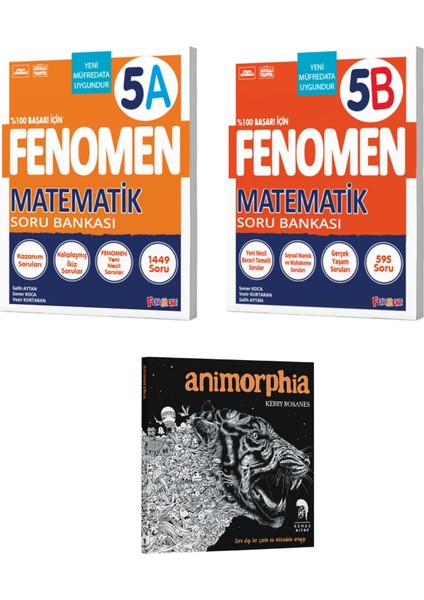 2026 Fenomen Okul 5. Sınıf Matematik Soru Bankası A ve B (3 Kitap)