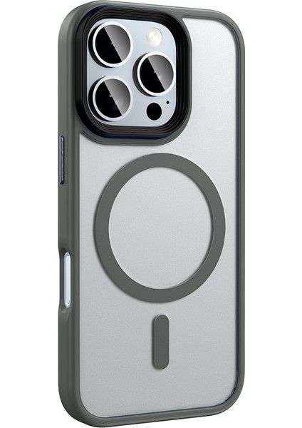 iPhone 16 Pro Max Kılıf Mat Arka Yüzey Wireless Şarj Özellikli Flet M-Safe Kılıf fiyatları