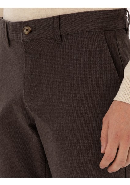 Erkek Koyu Kahverengi Slim Fit Kanvas Pantolon 50317228-VR084 indirimleri