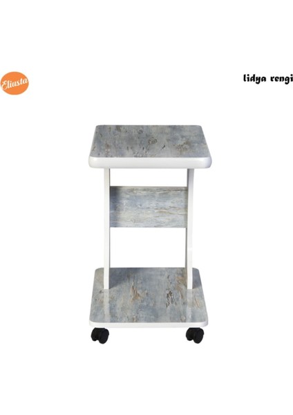 Tekerlekli C Yan Sehpa Mdf Koltuk Yanı Sehpa fırsatları