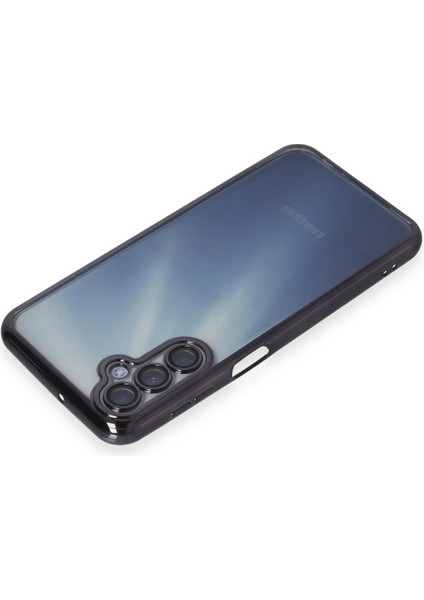 Samsung Galaxy A55 5g Crystal Shield Lensli Silikon (Lens Protector / Kamera Koruyucu Kılıf) - Mor modelleri