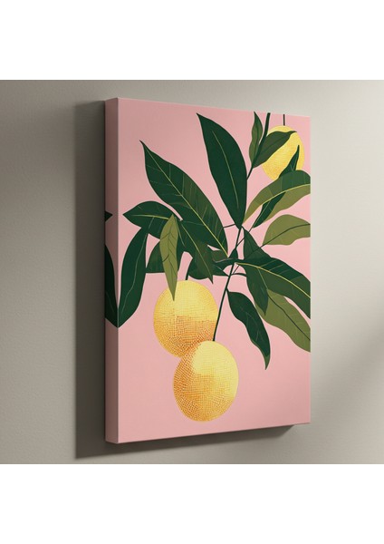 Modern Tarz Portakal Dalları Illüstrasyon Tablosu