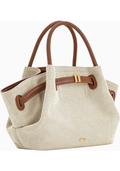 Jw Peı Hana Mini Tote Kahverengi Kanvas Çanta