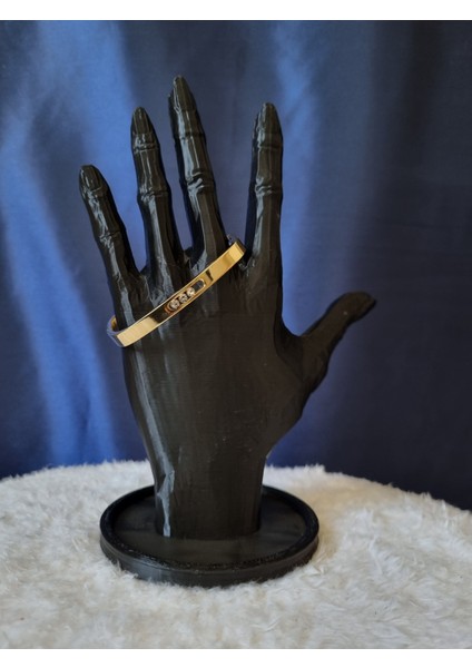 Dikdörtgen Taş Detaylı Çelik Kelepçe modelleri