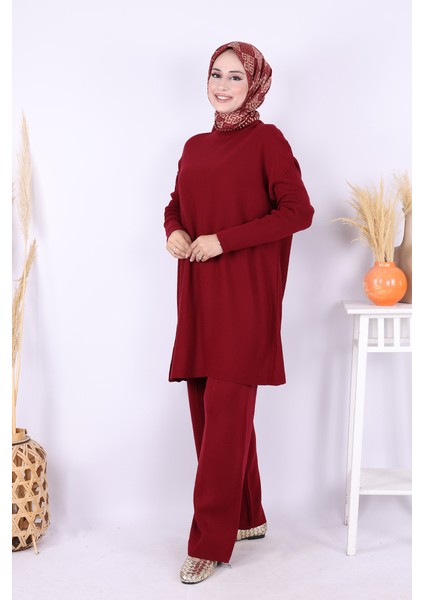 Triko Tunik Pantolon Takım 17035 Bordo fiyatları