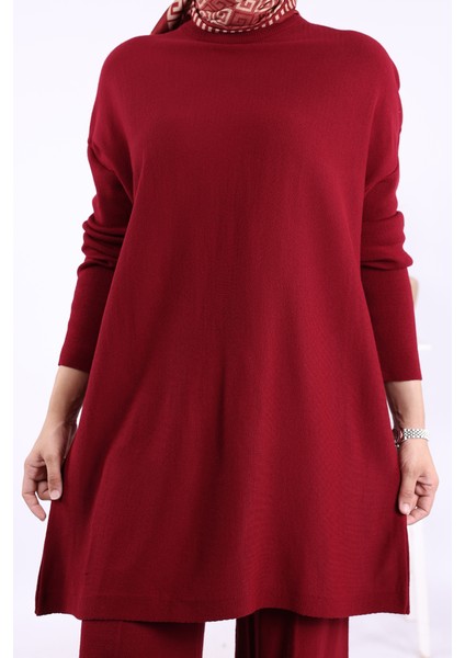 Triko Tunik Pantolon Takım 17035 Bordo indirimleri
