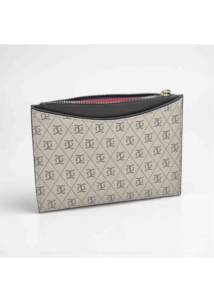 Şık Desenli Fermuarlı Kadın Clutch Çanta – Günlük & Özel Kullanım