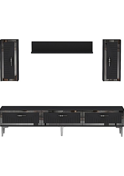 TVR1801AS- Tuna Tv Ünitesi Takımı 180CM Antrasit - Gümüş modelleri