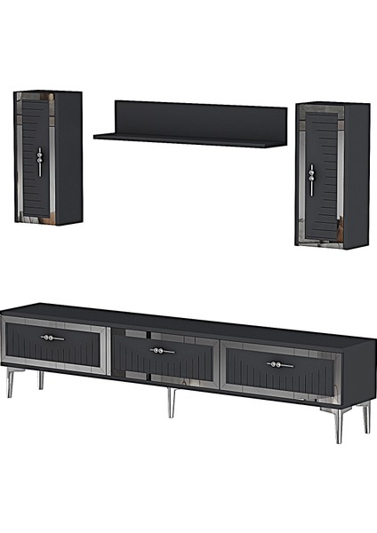 TVR1801AS- Tuna Tv Ünitesi Takımı 180CM Antrasit - Gümüş indirimleri