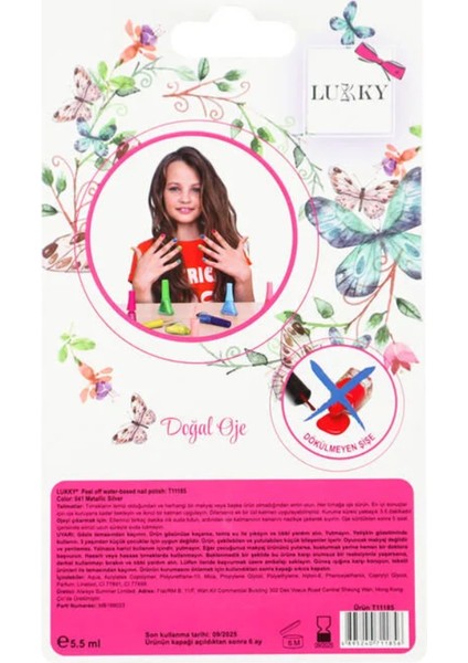 Lukky Soyulabilir Oje - Simli Metalik Gri modelleri