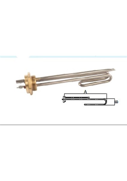 Rezistans Pot Kıvrık 1 ½" 2000W L:25CM 220V M1210
