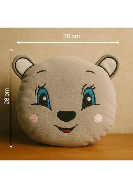 Puffy Bear Peluş Yastık - Eğlenceli Peluş Oyuncak - Sevimli Tasarım - 30 cm fırsatları