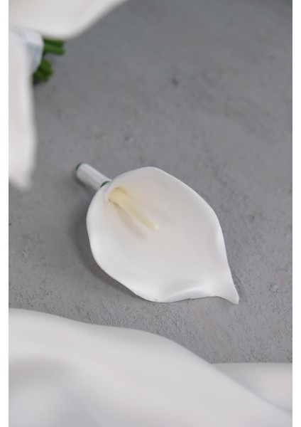 Beyaz Gala Damat Yaka Çiçeği