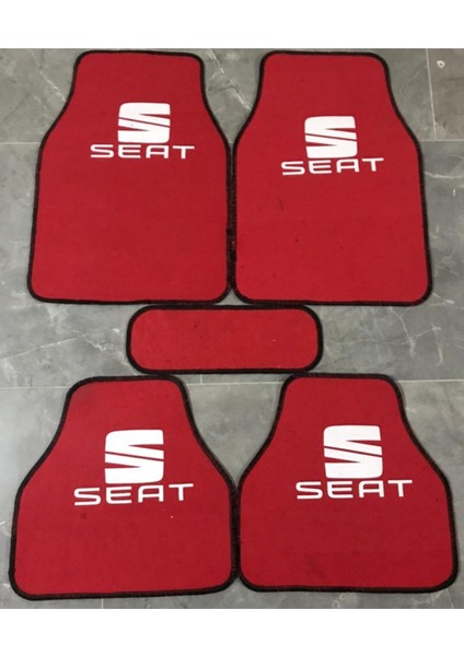 Seat Logolu Kırmızı Halı Paspas Çift Kat