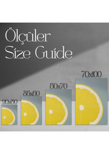 Limon Dilimi Soyut Sanat Tablosu modelleri