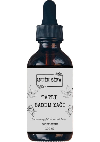 Saf Tatlı Badem Yağı - Soğuk Sıkım 100 ml (Tırnaklara Özel Seri)