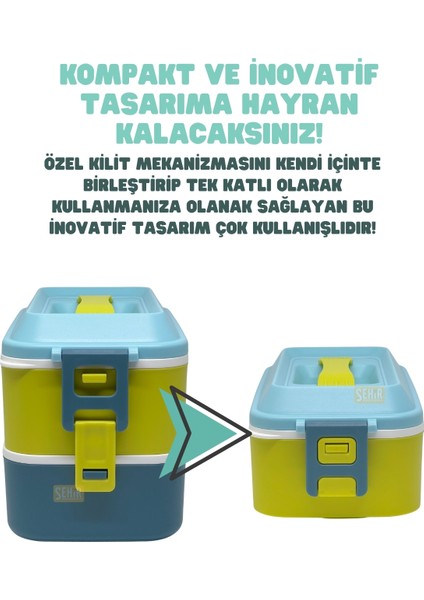 Bento 1000ML Lunchbox Yeni Koleksiyon 2 Katlı 3 Bölmeli Paslanmaz Çelik Sefer Tası Yemek Kutusu fırsatları