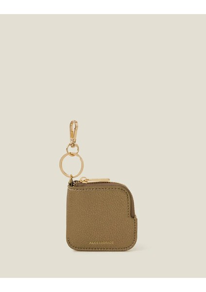 Anahtarlıklı Mini Cüzdan Bronz