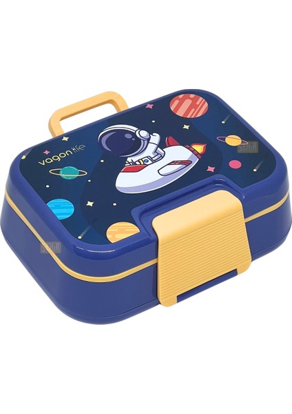 Bento 1030ML Lunchbox Yeni Koleksiyon Tek Katlı 3 Bölmeli Pp Plastik Sefer Tası Yemek Kutusu