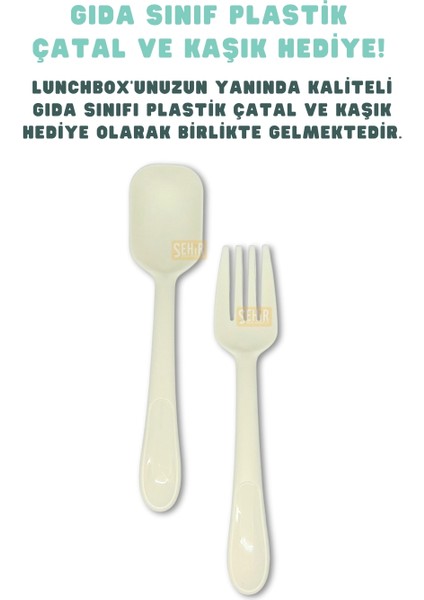 Bento 1030ML Lunchbox Yeni Koleksiyon Tek Katlı 3 Bölmeli Pp Plastik Sefer Tası Yemek Kutusu