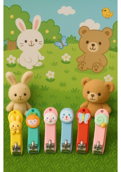 1 Adet Karakterli Şirin Tırnak Makası Pratik Güvenli Kullanım Bebek Çocuk Renkli Figür Tırnak Makası indirimleri