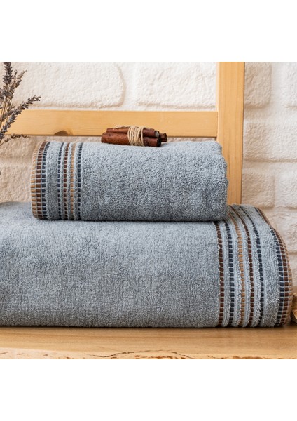 Home Rosy Armürlü Havlu 70X140 cm 1 Parça-Indigo indirimleri