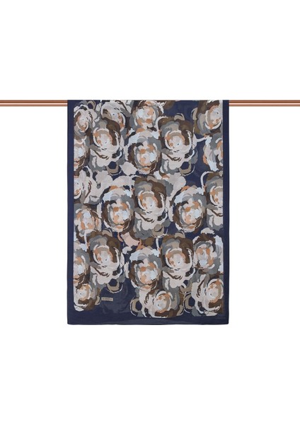 Ipekevi Desenli Tensoft Şal - Duygusal Çiçekli Desenli - Lacivert fiyatları