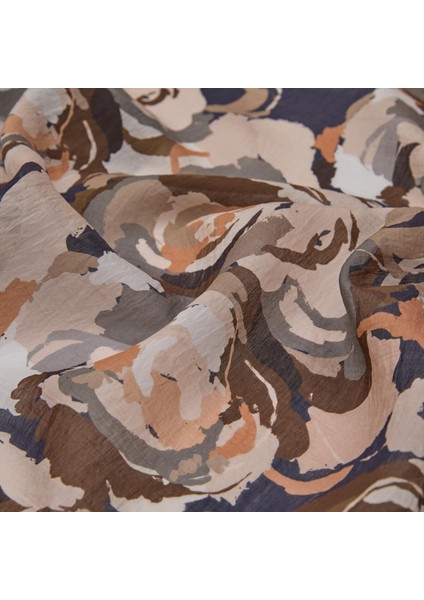 Ipekevi Desenli Tensoft Şal - Duygusal Çiçekli Desenli - Lacivert modelleri