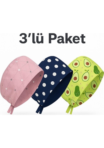 3'ü Bir Arada Doktor Hemşire Aşçı Cerrahi Bone Hastane Anne Bone Iş Bandanası Tesettür Bonesi Gtb3