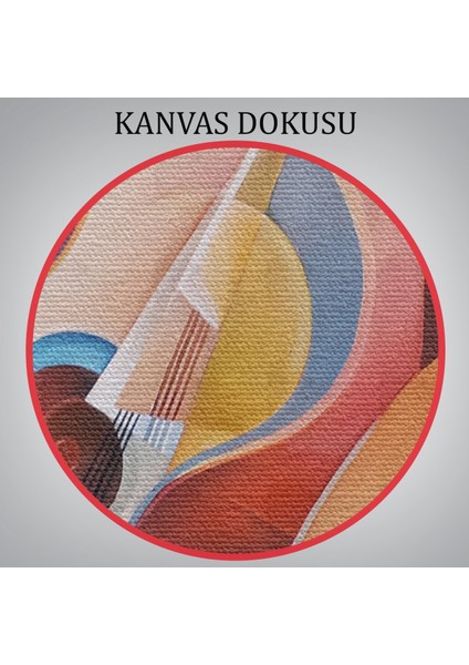 Müzik Temalı Soyut Yağlıboya Görünüm Dekoratif Kanvas TABLO-3705