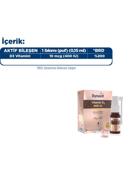 Vitamin D3 400 IU 20 mL Sprey & Kids Immukid Gummies 60 Çiğnenebilir Gummy - Çocuk Bağışıklık Paketi fiyatları