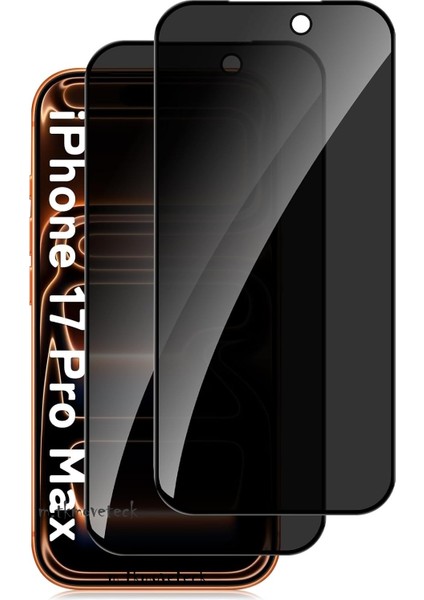 iPhone 17 Pro Max Hayalet Ekran Koruyucu Kırılmaz Cam Tam Kaplar Temperli Privacy Glass